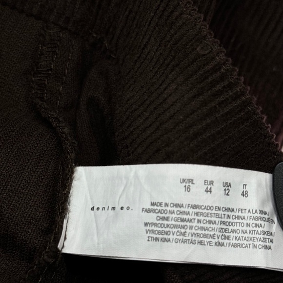 NWT - PRIMARK Corduroy Mini Skirt Denim co. Brown *NEW* with Tag - Size 12 - Picture 8 of 9